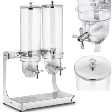 Royal Catering Dozators konfekšu rīsu pārslām, caurspīdīgs, dubultā, 7 l