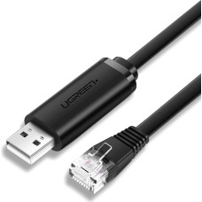 Ugreen Konsoles kabelis, USB - RJ45 adapteris, vītā pāra Ethernet kabelis, 1,5 m, melns