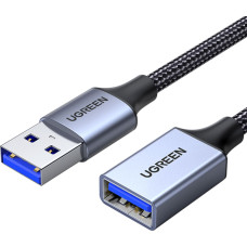 Ugreen Izturīgs USB 3.0 5Gb/s pagarinātājs, 2m, pelēks