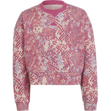 Adidas Džemperis FI Allover Print SWT Jr. HR5828 / rozā / 128 cm
