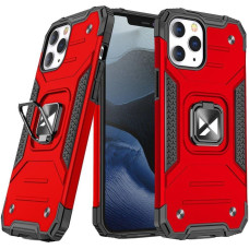 Wozinsky Bruņu maciņš iPhone 14 Pro, magnētisks turētājs, Ring Armor, sarkans