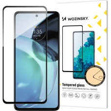 Wozinsky 9H rūdīts stikls visam Motorola Moto G72 ekrānam ar melnu Full Glue rāmi