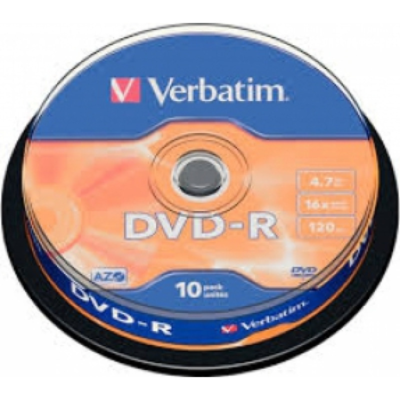 Verbatim Matricas DVD-R AZO 4.7GB 16x Papildus Aizsardzība | 10gb. iepakojumā