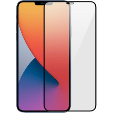 Fusion Full Glue 5D Tempered Glass Aizsargstikls Pilnam Ekrānam Apple iPhone 12 Pro Max Melns