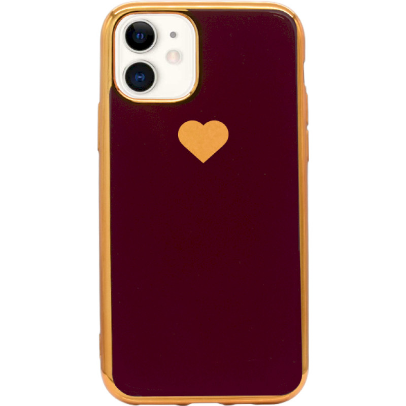 Fusion Heart Case Silikona Aizsargapvalks Priekš Apple iPhone 11 Pro Sarkans