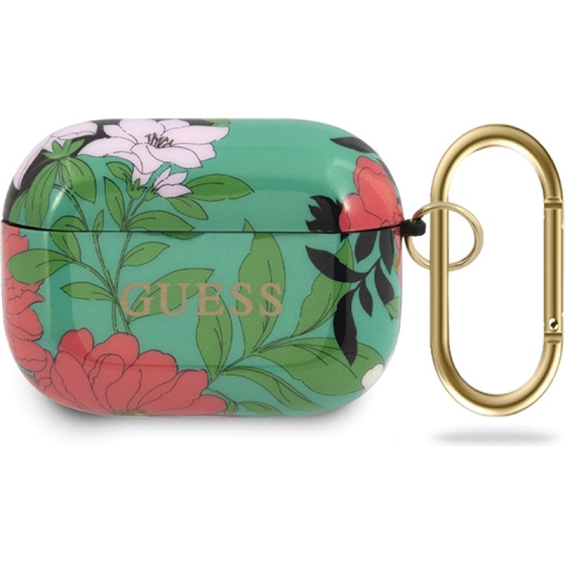 Guess GUACAPTPUBKFLO1 Silikona Aizsargapvalks Austiņām Apple Airpods Pro Floral N.1