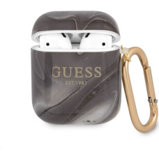 GUA2UNMK Guess TPU shiny marble maciņš austiņām Airpods 1 | 2 pelēks