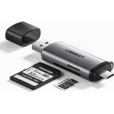 Ugreen USB Type C | USB 3.0 SD | micro SD karšu lasītājs pelēks (50706)