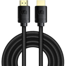 Baseus HDMI 2.1 kabelis 8K 60 Hz 48 Gbps | 4K 120 Hz | 2K 144 Hz 3D eARC QMS Dynamic HDR VRR ALLM 3 m melns (CAKGQ-L01)