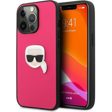 KLHCP13XPKMP Karl Lagerfeld PU Leather Karl Head Case for iPhone 13 Pro Max Pink