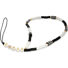 Guess Phone Strap Heishi Beads Black|White