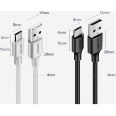 Ugreen cable USB - USB Type C 480 Mbps 3 A 1.5 m cable black (US287 60117)