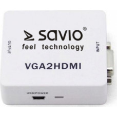 Savio VGA – HDMI Full HD | 1080p 60Hz Converter| Adapter