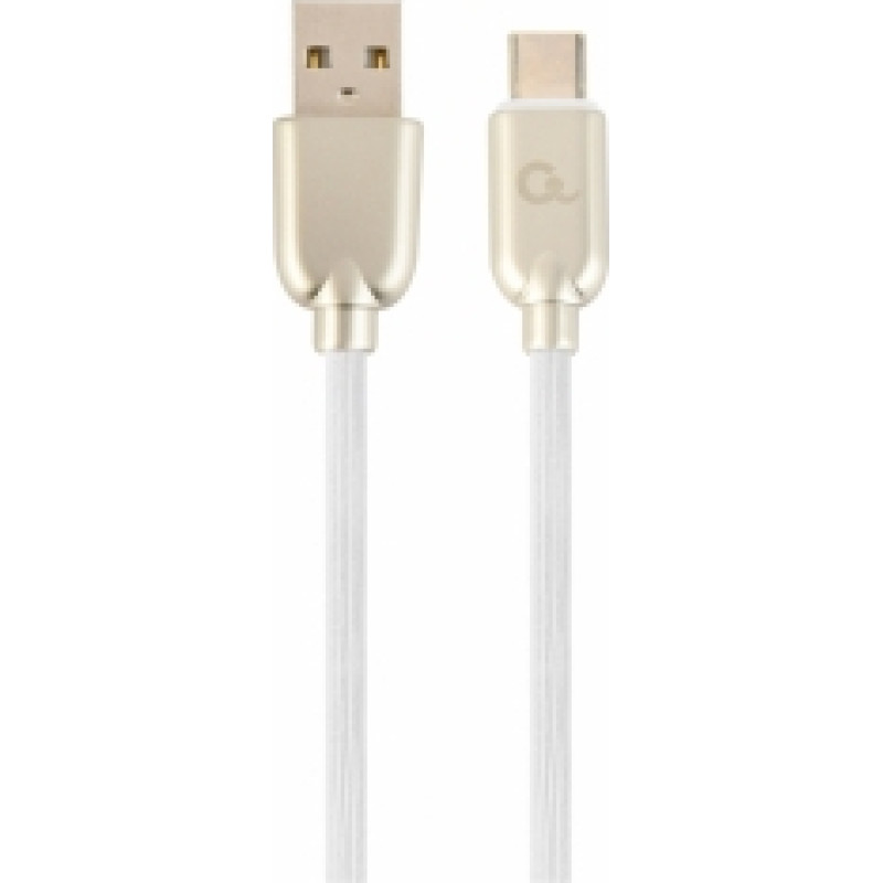 Gembird USB Male - USB Type C Male Premium rubber 1m White