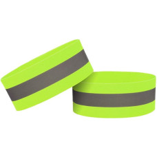 Reflective strap armband for bike running jogging velcro 4cm yellow