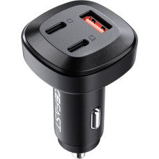 Car Charger Acefast B3, 66W, 2x USB-C + USB (black)