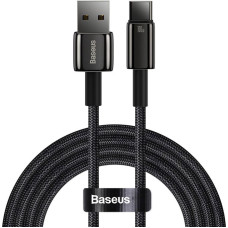 Baseus Tungsten zelta kabelis no USB uz USB-C, 100 W, 2 m (melns)