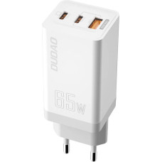 GaN 65W charger Dudao A7xsEU 2x USB-C + USB (white)