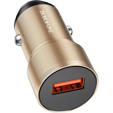 Borofone Car charger BZ19A Wisdom - USB - QC 3.0 18W gold