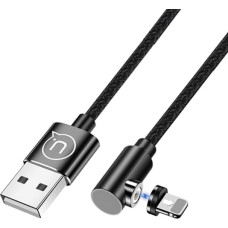 USAMS Kabel kątowy magnetyczny U54 1m lightning czarny|black SJ444USB01 (US-SJ444)