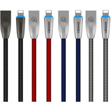 USAMS Kabel pleciony U-Light Lightning niebieski|blue 1,2m IPZSUSB03 (US-SJ182)