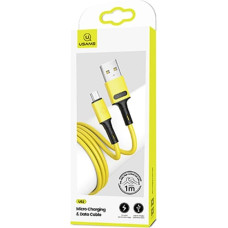 USAMS Kabel U52 microUSB 2A Fast Charge 1m żółty|yellow SJ435USB03 (US-SJ435)