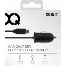 Ładowarka sam. Xqisit 2.4A USB-C 2.0 czarna|black 29288