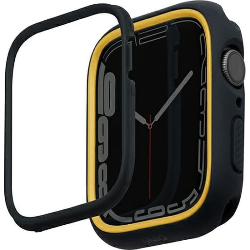 UNIQ etui Moduo Apple Watch Series  4|5|6|7|8|SE 40|41mm czarny-musztardowy|midnight-mustard