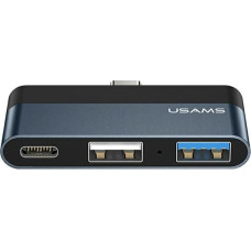 USAMS Adapter HUB USB 2.0|USB 3.0|USB-C szary|grey SJ490HUB01 (US-SJ490)