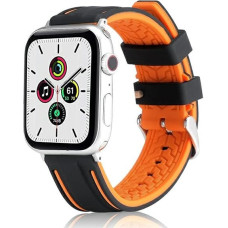 Beline pasek Apple Watch Solid Silicone 38|40|41mm pomarańczowo-czarny orange|black