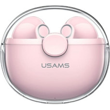 USAMS Słuchawki Bluetooth 5.1 TWS BU series bezprzewodowe różowy|pink BHUBU04