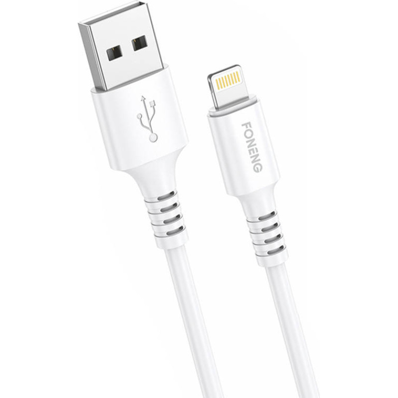 Foneng Cable USB to Lightning Foneng, x85 iPhone 3A Quick Charge, 1m (white)