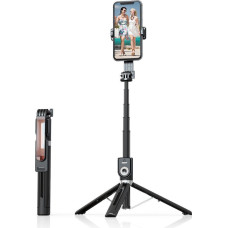 Selfie Stick - with detachable bluetooth remote control and tripod - P80 1,3 metres BLACK