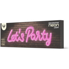 Forever Light Neon PLEXI LED LET'S PARTY pink FPNE20 Forever Light