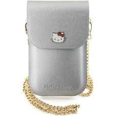 Hello Kitty Leather Metal Logo Chain bag - silver