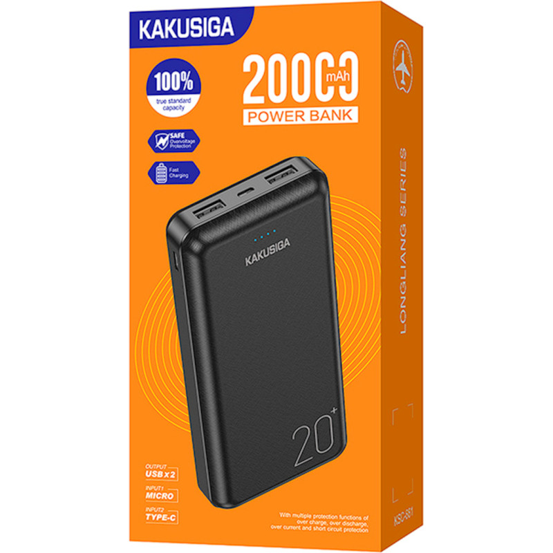 Kaku SIGA KSC-881 power bank 20000mAh | 2 x USB melns