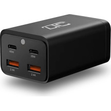 LTC MULTI CHARGER QC 3.0 PD20W|PD40W|QC 3.0 2x USB 2.4A 80W tīkla lādētājs melns