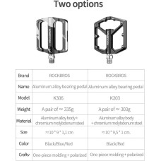 Rockbros K203-BK bicycle pedal set - black