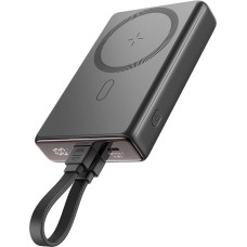 Powerbank Joyroom JR-PBM01 magnetic 10000mAh 20W with stand + Lightning cable - USB-C - black