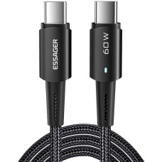 Essager USB-C to USB-C Cable 60W Essager 1m (black)