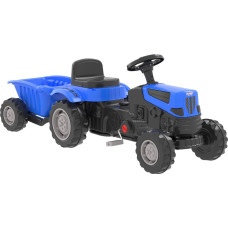 Farmer GoTrac MAXI PLUS pedāļu traktors ar piekabes ziliem klusiem riteņiem