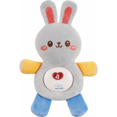 BABY interaktīvs plīša mīksts mazuļiem Light Sound Bunny Sleeper Blue