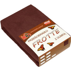 Frotē pieguļošs palags 120x200 šokolāde 042 bieza 200g/m2