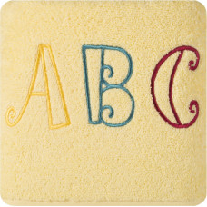 Bērnu dvielis 70x140 Baby 22 dzeltens ABC 450g/m2