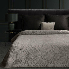 Dekoratīvais gultas pārklājs 280x260 Salvia 1 grafīts ar ūdensrozes motīvu Limited Collection