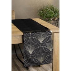 Galda celiņš 35x180 Blink 14 melnā zelta velūra ventilatori