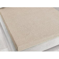 Frotē pieguļošs palags 150x205 Tulip Sepia beige 5908 žakarda