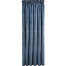 Gatavs aizkars Kristi uz lentes 140x270 cm zils
