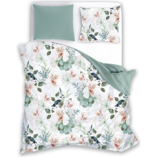 Kokvilnas gultasveļa 220x200 Eleganti 023 piparmētru ziedi E 2023