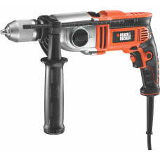 Black&Decker elektriskā divu ātrumu triecienurbjmašīna 910 W korpusā Black+Decker [KR911K-QS]